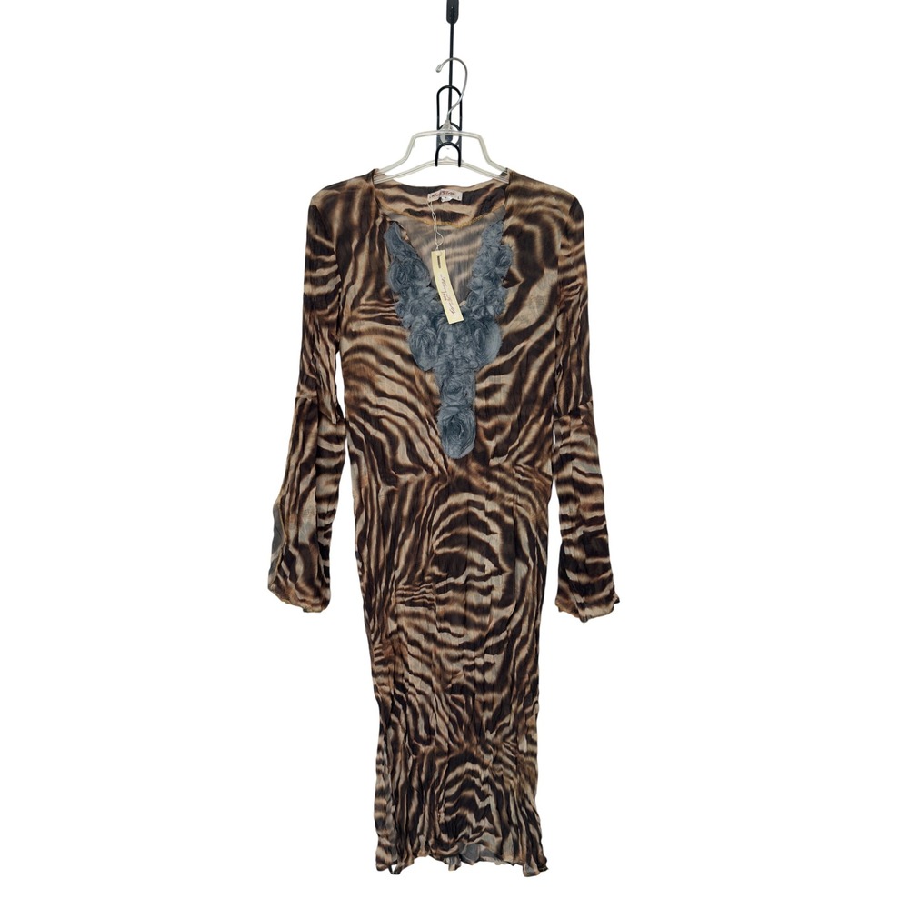 Miss Kelly 1999 Large Animal‎ Print Boho Mob Wive Aesthetic Indie Sleaze Dress